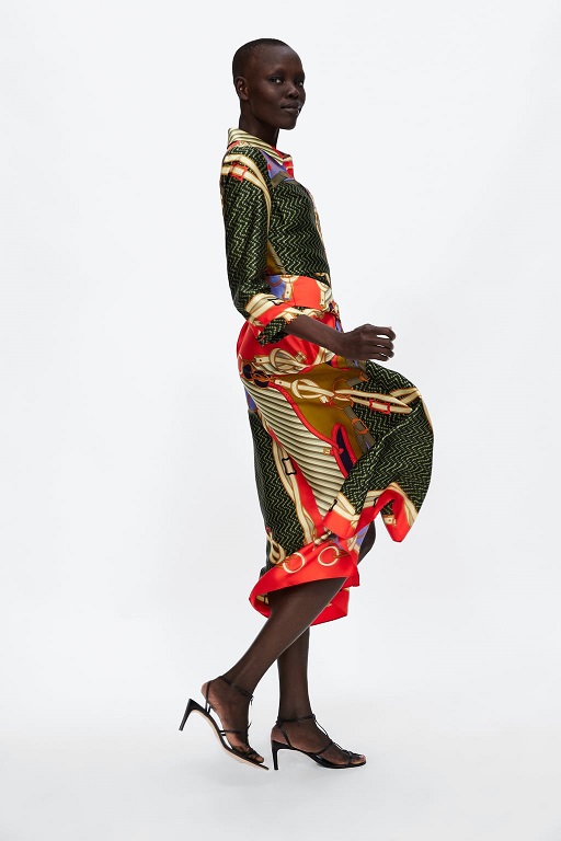 Zara Bright Silk Dress